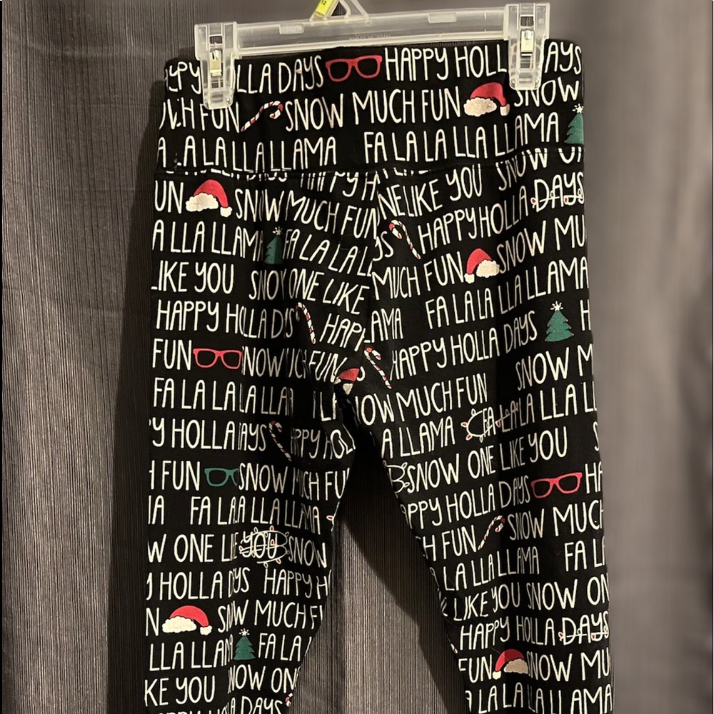 GIRLS-“JUSTICE” CHRISTMAS LEGGINGS-Size 14/16  LIKE NEW-Only Worn A Couple Times